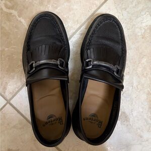 Dr. Martens Black Leather Loafers with Buckle